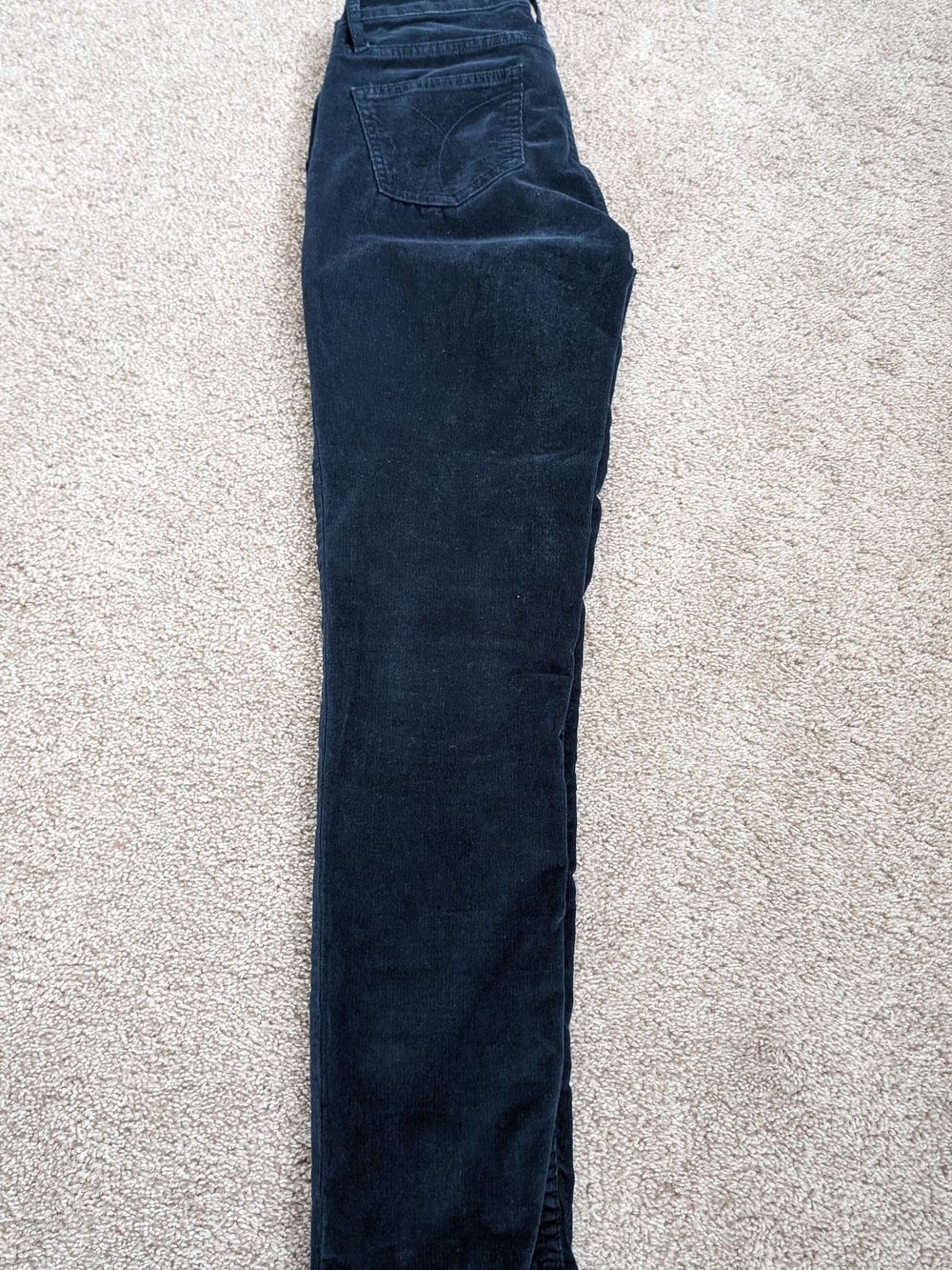 Calvin Klein Women’s Navy Straight-Leg Corduroy Jeans